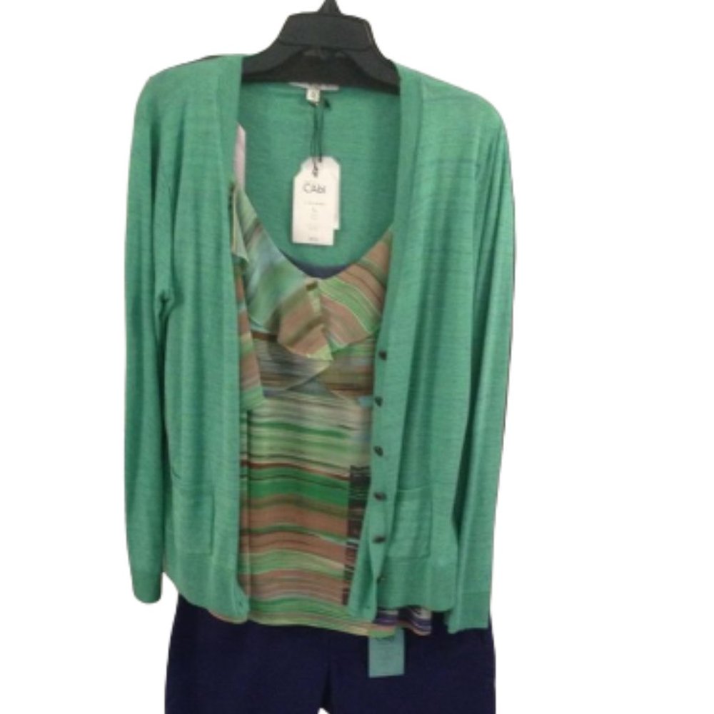 Euc Cabi Flutter Spaghetti Strap Tank Blouse - image 3